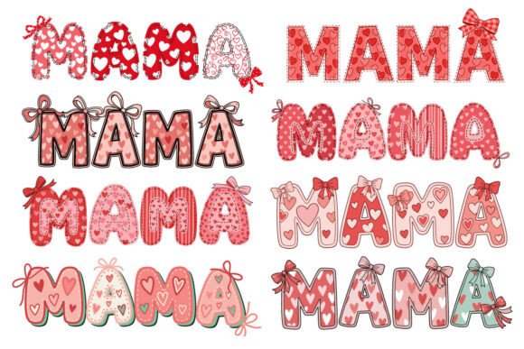 Bubble Heart Valentine Mama SVG Bundle