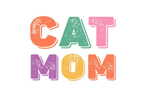 Cat Mom SVG, Retro Cat Mom PNG Design
