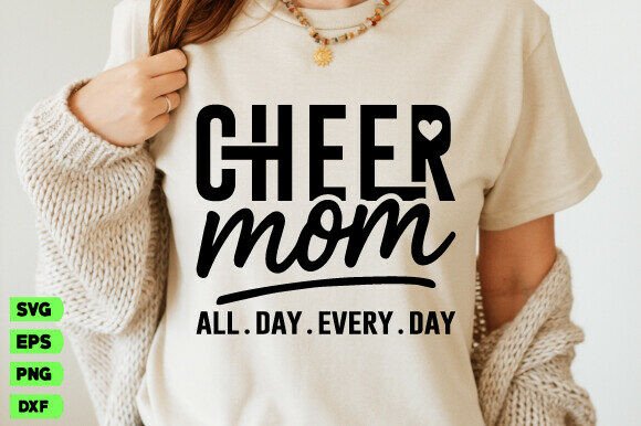 Cheer Mom SVG, Cheerleading SVG, Mom