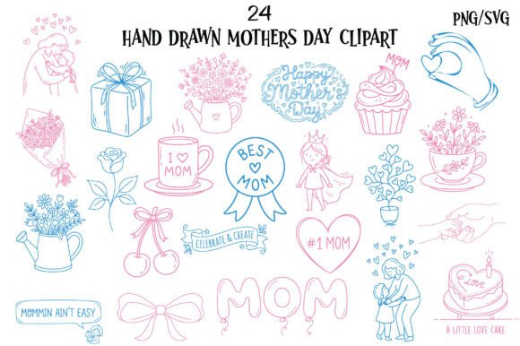 Hand Drawn Mother’s Day Clipart