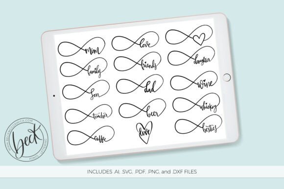Infinity Symbol Word Bundle
