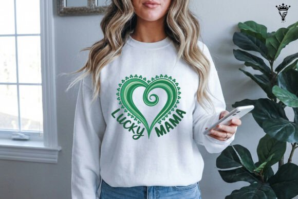 Lucky Mama Shamrock Heart SVG