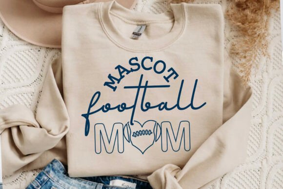 Mascot Football Mom SVG PNG, Football