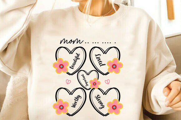 Mom Hearts: A Warm, Simple Mother’s Day SVG