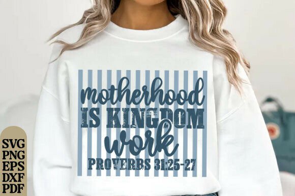 Motherhood is Kingdom Work PNG, Mom SVG