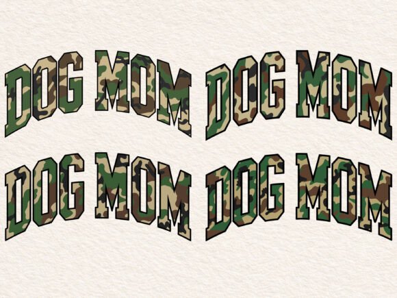 Retro Camo Dog Mom Design Sublimation
