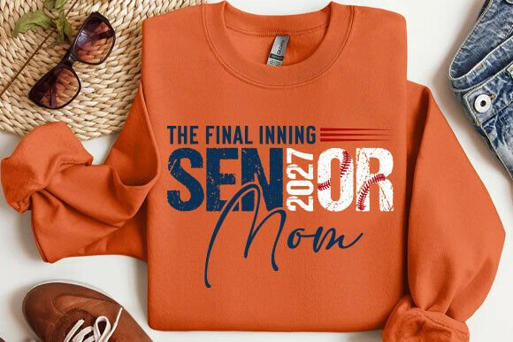 Senior Baseball Mom SVG, School Sports